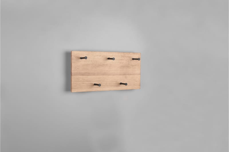 SAMANTHA Klädhängare LED-belyst 40x20 cm Trä/Svart - Trä/Svart - Förvaring - Sko- & klädförvaring - Klädhängare - Klädkrok