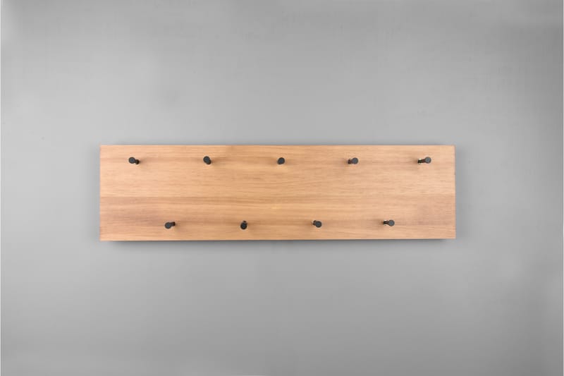 SAMANTHA Klädhängare LED-belyst 75x30 cm Trä/Svart - Trä/Svart - Förvaring - Sko- & klädförvaring - Klädhängare - Klädkrok