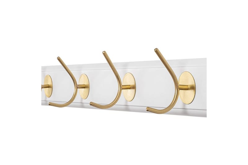 Träväggkrok Ranvir Vit / Rany - 100 x 7 x 8 - Förvaring - Sko- & klädförvaring - Klädhängare - Klädkrok