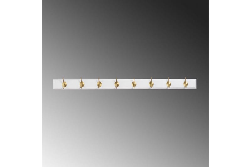 Träväggkrok Ranvir Vit / Rany - 100 x 7 x 8 - Förvaring - Sko- & klädförvaring - Klädhängare - Klädkrok