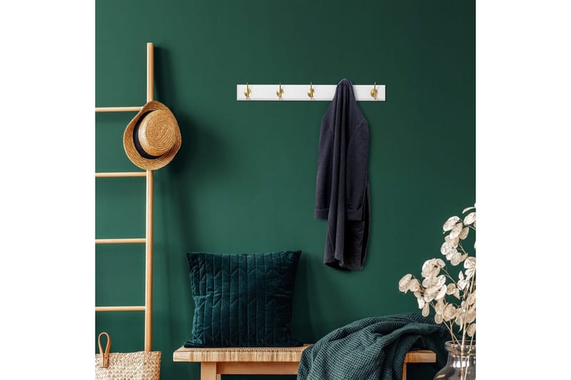 Träväggkrok Ranvir Vit / Rany - 65 x 7 x 8 - Förvaring - Sko- & klädförvaring - Klädhängare - Klädkrok