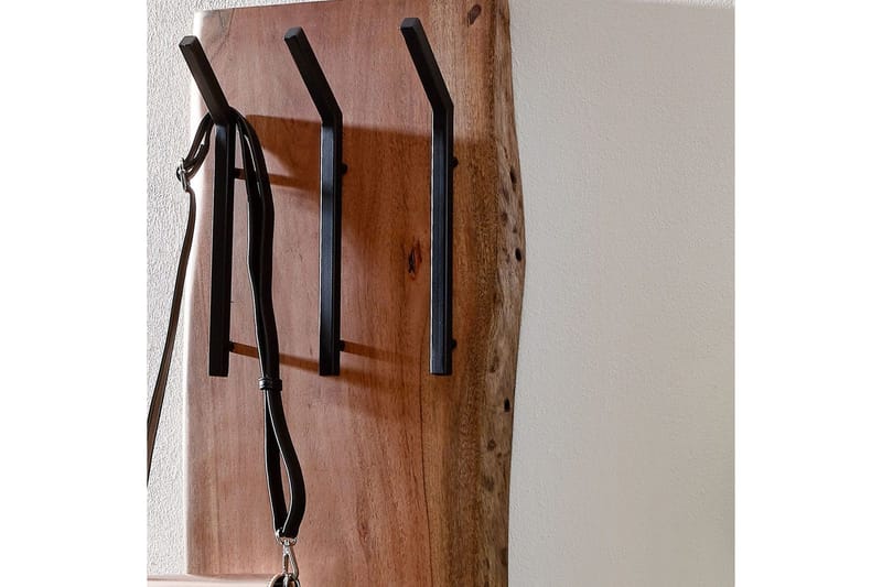 Vägghylla Wohnling Massiv trä träd kant väggmonterad klädhängare 35X100 cm industriell - Förvaring - Sko- & klädförvaring - Klädhängare - Klädställning