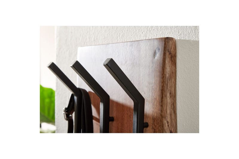 Vägghylla Wohnling Massiv trä träd kant väggmonterad klädhängare 35X100 cm industriell - Förvaring - Sko- & klädförvaring - Klädhängare - Klädställning