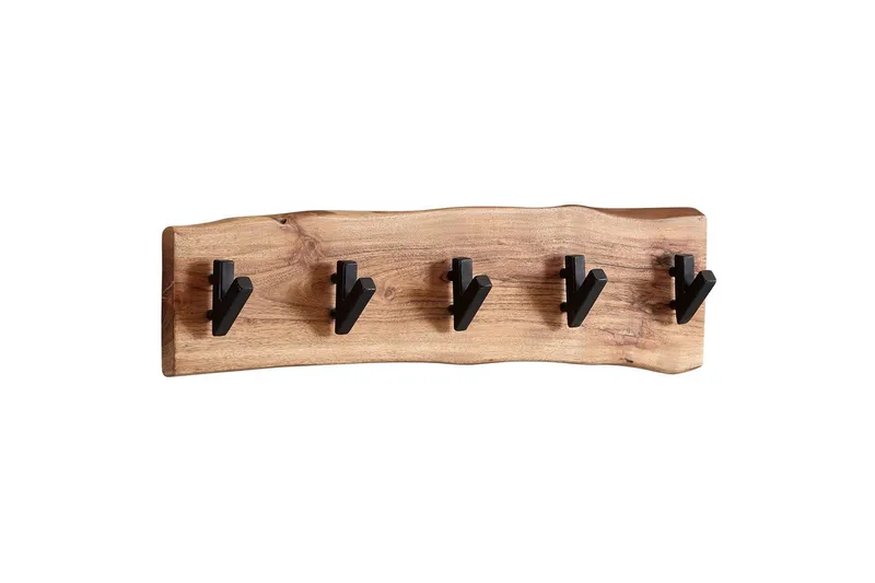 Vägghylla Wohnling Vägghängd kapphängare i massivt trä med trädets kantindustri, 60 cm