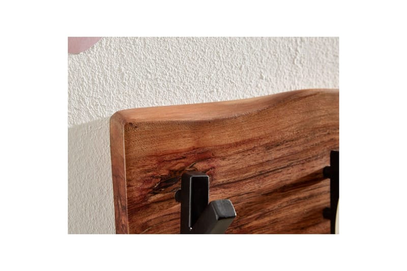 Vägghylla Wohnling Vägghängd kapphängare i massivt trä med trädets kantindustri, 60 cm - Förvaring - Sko- & klädförvaring - Klädhängare - Klädställning