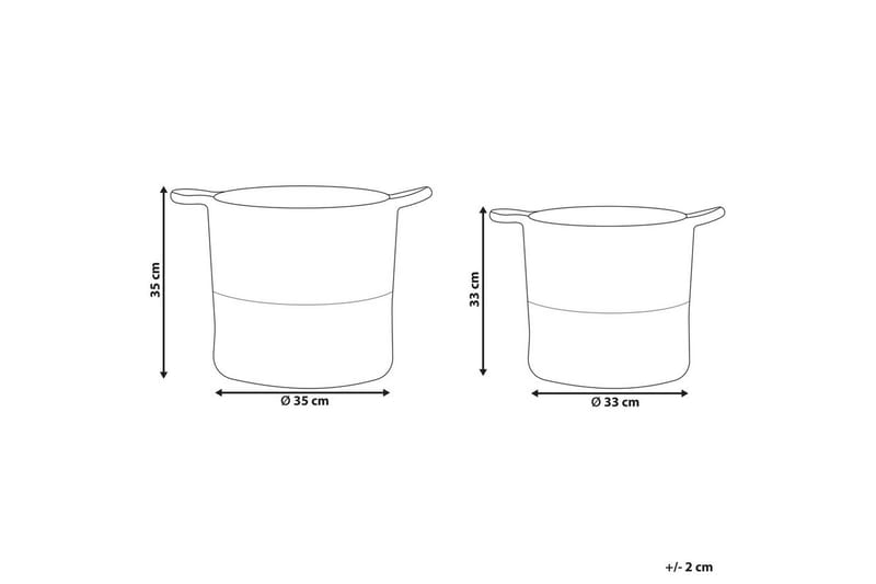 Korg Pazha set om 2 Vit, Svart - Vit, Svart - Förvaring - Sko- & klädförvaring - Tvättkorgar
