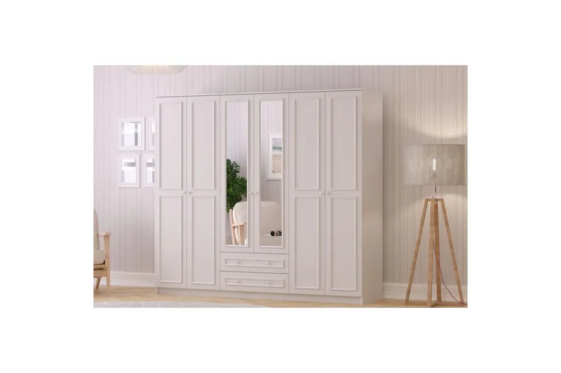 Kovric Garderob 210x210 cm - Matt Vit - Förvaring - Sko- & klädf örvaring - Garderober & garderobssystem