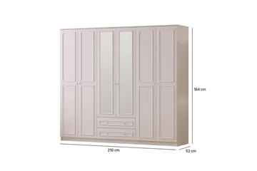 Kovric Hörngarderob 210x184 cm - Matt Vit - Förvaring - Sko- & klädförvaring - Garderober & garderobssystem