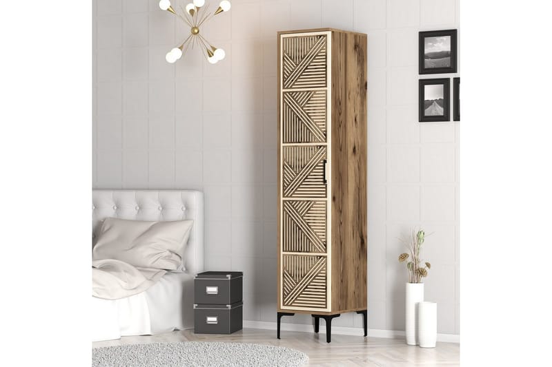 Kumsal Garderob 40x47,5 cm - Valnöt/Cream - Förvaring - Sko- & klädförvaring - Garderober & garderobssystem