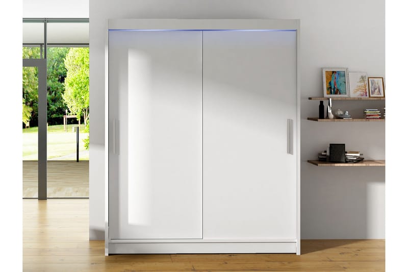 Leila Garderob 150x200 cm - Vit - Förvaring - Sko- & klädförvaring - Garderober & garderobssystem