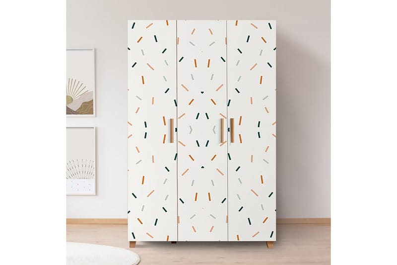 Leva Garderob 120x189 cm Brun/Vit - Hanah Home - Förvaring - Sko- & klädförvaring - Garderober & garderobssystem