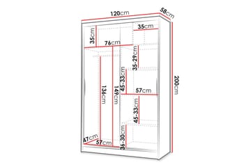 Liverpool Garderob 120x200 cm - Beige - Förvaring - Sko- & klädförvaring - Garderober & garderobssystem