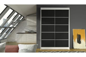 Liverpool Garderob 120x200 cm - Svart/Vit - Förvaring - Sko- & klädförvaring - Garderober & garderobssystem