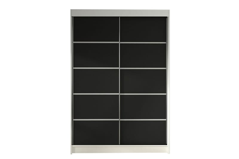 Liverpool Garderob 120x200 cm, Svart/Vit