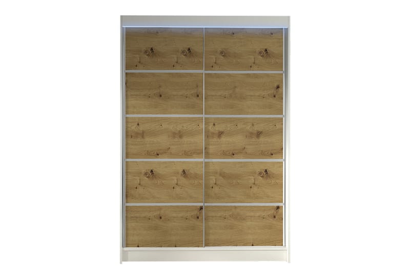 Liverpool Garderob 120x200 cm - Vit/Brun - Förvaring - Sko- & klädförvaring - Garderober & garderobssystem