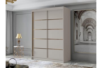 Lungos Garderob 120x200 cm - Beige - Förvaring - Sko- & klädförvaring - Garderober & garderobssystem