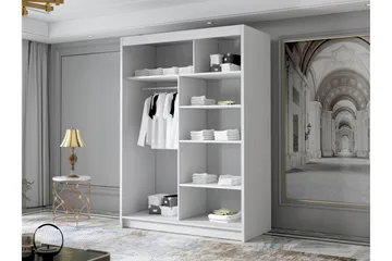 Lungos Garderob 120x200 cm - Svart - Förvaring - Sko- & klädförvaring - Garderober & garderobssystem
