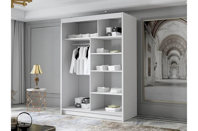 Lungos Garderob 120x200 cm - Svart - Förvaring - Sko- & klädförvaring - Garderober & garderobssystem