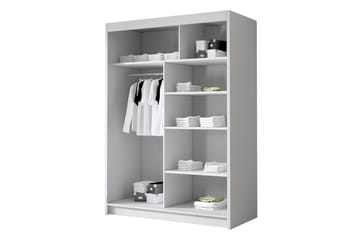 Lungos Garderob med Spegel 120x200 cm - Svart - Förvaring - Sko- & klädförvaring - Garderober & garderobssystem