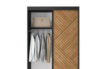 Marrphy Garderob 120x220 cm - Brun - Förvaring - Sko- & klädförvaring - Garderober & garderobssystem