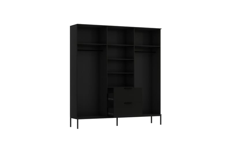 Meorati Garderob 185x200 cm - Brun - Förvaring - Sko- & klädförvaring - Garderober & garderobssystem