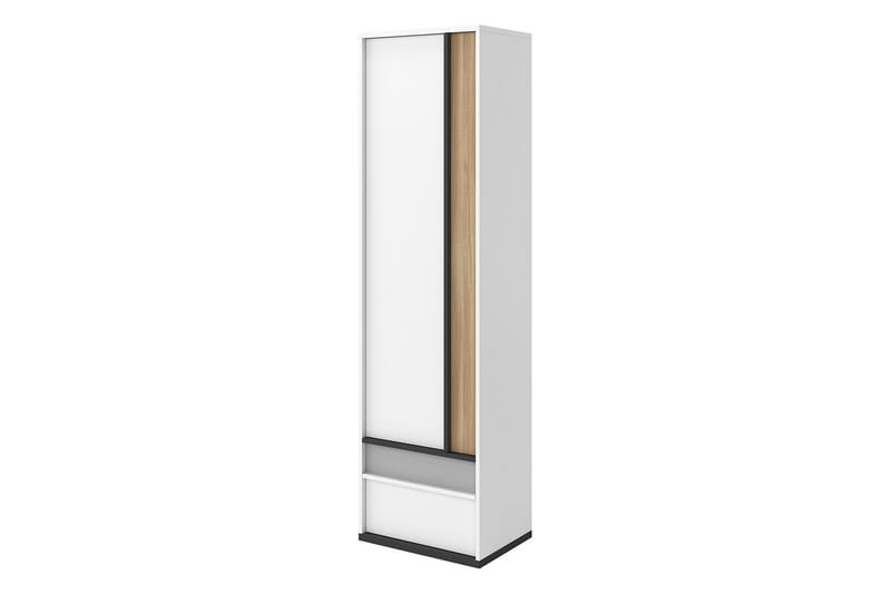 Metropolitan Garderob 55x199 cm - Brun/Vit/Ljusgrå/Svart - Förvaring - Sko- & klädförvaring - Garderober & garderobssystem