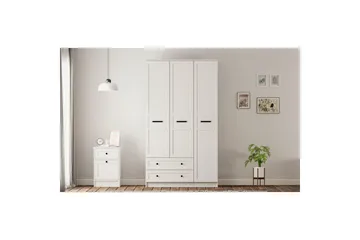 Meyra Garderob 105x184 cm - Matt Vit - Förvaring - Sko- & klädförvaring - Garderober & garderobssystem