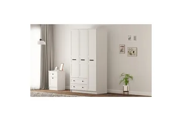Meyra Garderob 105x184 cm - Matt Vit - Förvaring - Sko- & klädförvaring - Garderober & garderobssystem