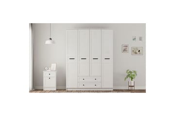 Meyra Garderob 140x210 cm - Vit - Förvaring - Sko- & klädförvaring - Garderober & garderobssystem