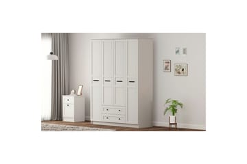 Meyra Garderob 140x210 cm - Vit - Förvaring - Sko- & klädförvaring - Garderober & garderobssystem