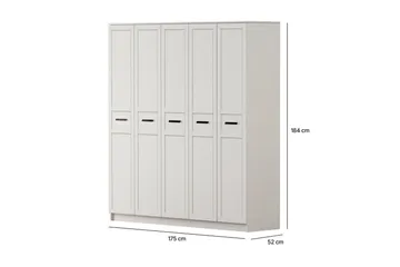 Meyra Garderob 175x184 cm - Matt Vit - Förvaring - Sko- & klädförvaring - Garderober & garderobssystem