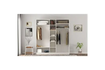 Meyra Garderob 175x210 cm - Matt Vit - Förvaring - Sko- & klädförvaring - Garderober & garderobssystem