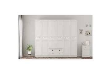 Meyra Garderob 210x210 cm - Matt Vit - Förvaring - Sko- & klädförvaring - Garderober & garderobssystem