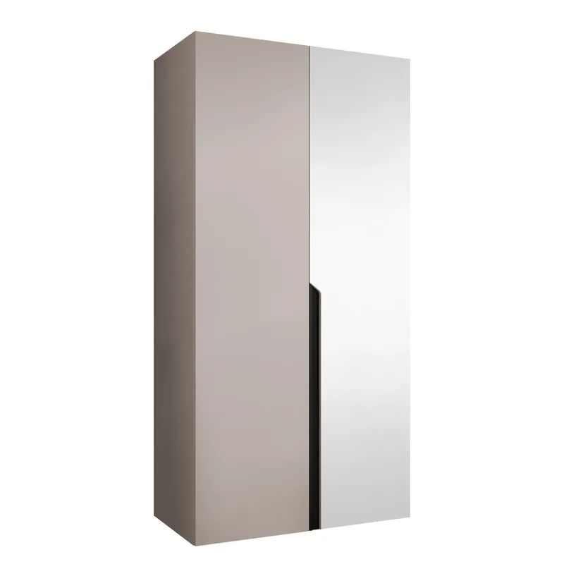 Milias Garderob med spegel 100x202 cm, beige