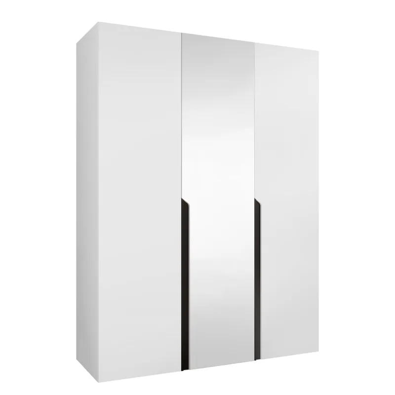 Milias Garderob med spegel 150x202 cm - vit - Förvaring - Sko- & klädförvaring - Garderober & garderobssystem