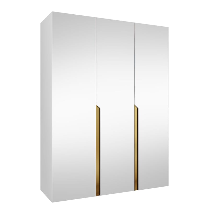 Milias Garderob med spegel 150x202 cm, vit