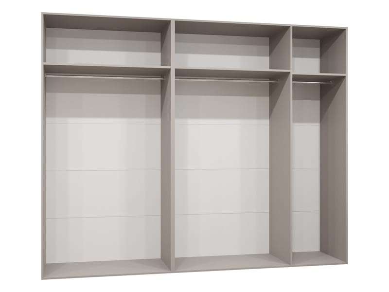 Milias Garderob med spegel 250x202 cm - Brun/guld - Förvaring - Sko- & klädförvaring - Garderober & garderobssystem