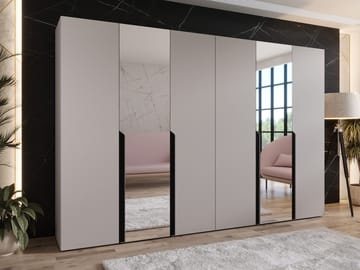 Milias Garderob med spegel 300x202 cm - beige - Förvaring - Sko- & klädförvaring - Garderober & garderobssystem