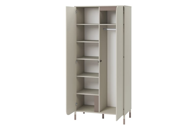 Monfort Garderob 92x201 cm - Beige - Förvaring - Sko- & klädförvaring - Garderober & garderobssystem