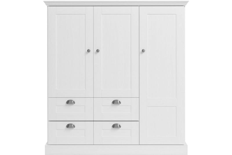 Motala Garderob 122x130 cm - Vit - Förvaring - Sko- & klädförvaring - Garderober & garderobssystem