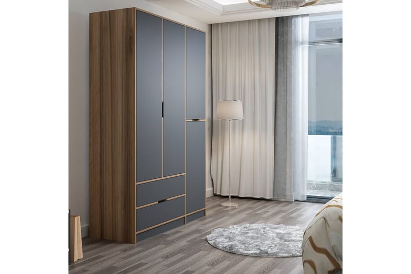 Munna Garderob 140x208 cm - Antracit - Förvaring - Sko- & klädförvaring - Garderober & garderobssystem