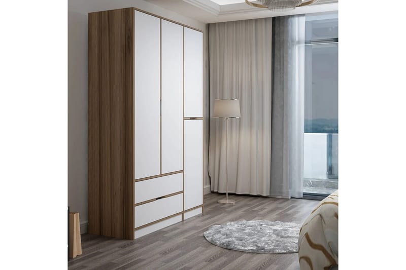 Munna Garderob 140x208 cm - Vit - Förvaring - Sko- & klädförvaring - Garderober & garderobssystem