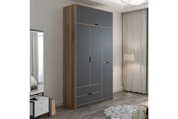 Munna Garderob 140x253 cm - Antracit - Förvaring - Sko- & klädförvaring - Garderober & garderobssystem