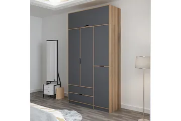 Munna Garderob 140x253 cm - Antracit - Förvaring - Sko- & klädförvaring - Garderober & garderobssystem