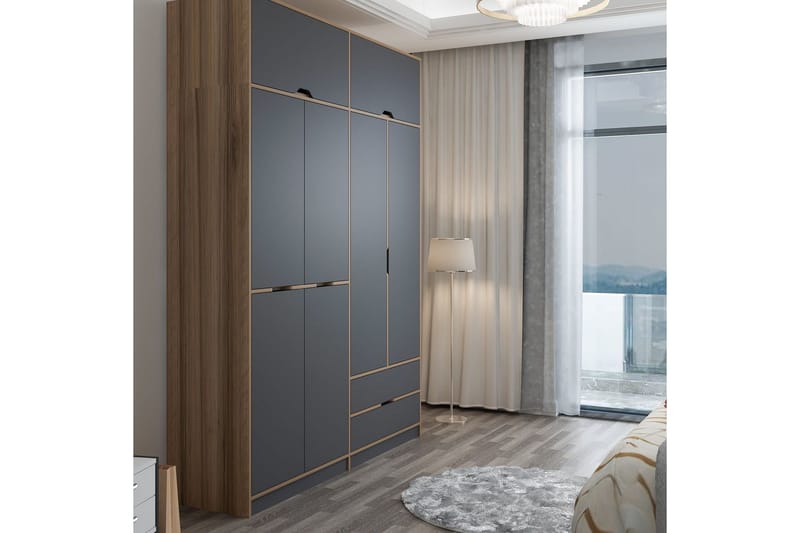 Munna Garderob 185x253 cm - Antracit - Förvaring - Sko- & klädförvaring - Garderober & garderobssystem