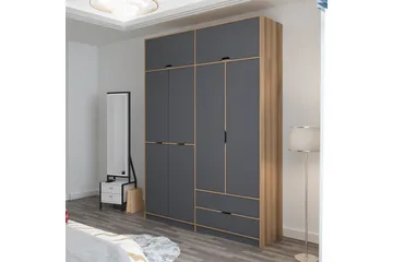 Munna Garderob 185x253 cm - Antracit - Förvaring - Sko- & klädförvaring - Garderober & garderobssystem