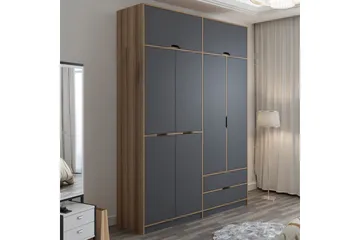 Munna Garderob 185x253 cm - Antracit - Förvaring - Sko- & klädförvaring - Garderober & garderobssystem