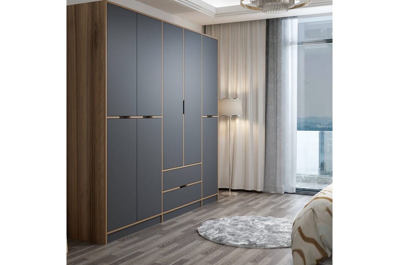 Munna Garderob 232x208 cm - Antracit - Förvaring - Sko- & klädförvaring - Garderober & garderobssystem