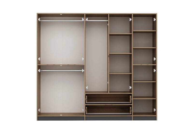 Munna Garderob 232x208 cm - Antracit - Förvaring - Sko- & klädförvaring - Garderober & garderobssystem