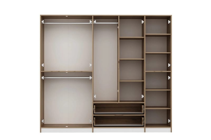 Munna Garderob 232x208 cm - Vit - Förvaring - Sko- & klädförvaring - Garderober & garderobssystem